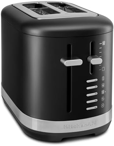 KitchenAid 2 Slice Automatic Toaster with Extra Wide Slots KMT2109BM, Black Matte|B0D3R5GCHM