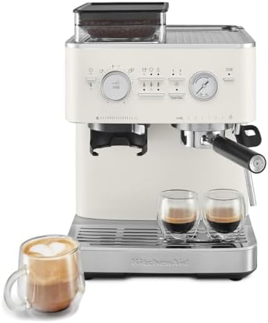 KitchenAid Semi Automatic Espresso Machine with Burr Grinder, 2.5L, Cast Iron Black, KES6551BK|B0CTCYQJX7