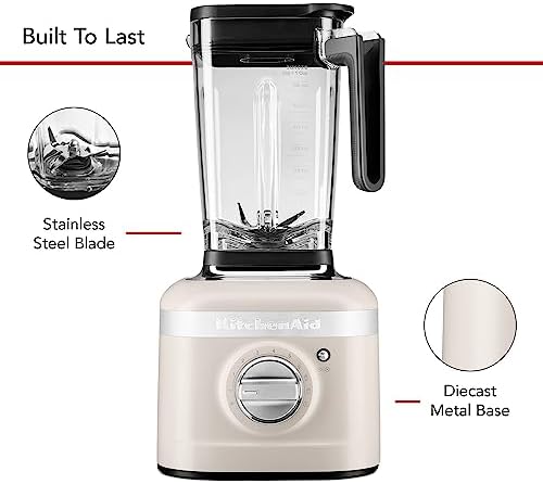 KitchenAid K400 Variable Speed Blender with Tamper - KSB4028 - Milkshake|B09TD47KSZ