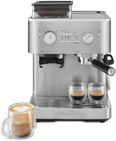 KitchenAid Semi Automatic Espresso Machine with Burr Grinder, 2.5L, Cast Iron Black, KES6551BK|B0CTCYQJX7