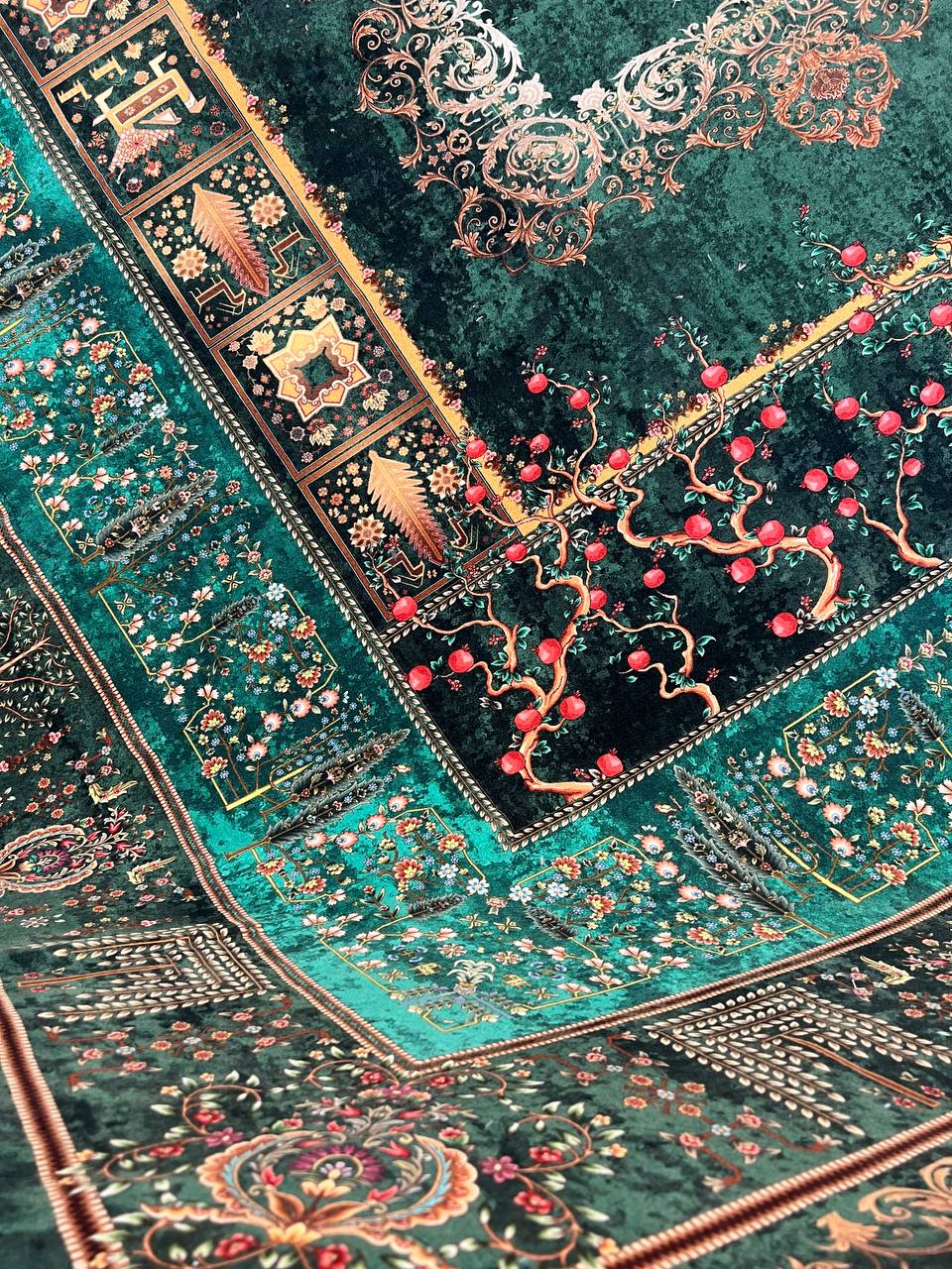 Pomegranate Pattern” Rug | Code: 709011 – Green