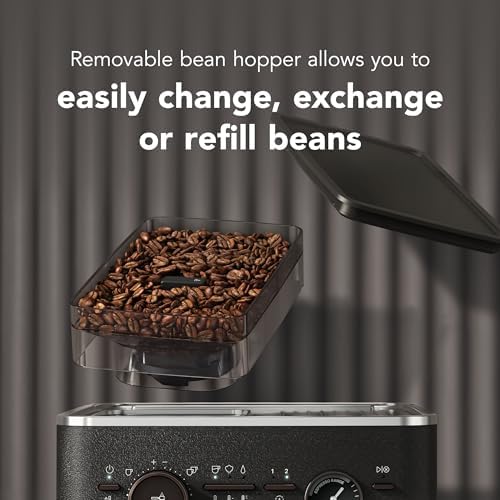 KitchenAid Semi Automatic Espresso Machine with Burr Grinder, 2.5L, Cast Iron Black, KES6551BK|B0CTCYQJX7