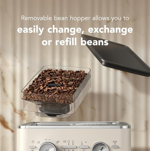 KitchenAid Semi Automatic Espresso Machine with Burr Grinder, 2.5L, Cast Iron Black, KES6551BK|B0CTCYQJX7