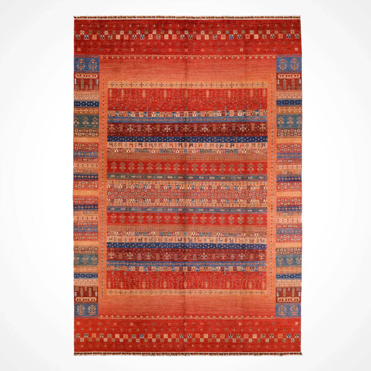 Khorjin Original Hand Woven Red Root Dye Wool Carpet