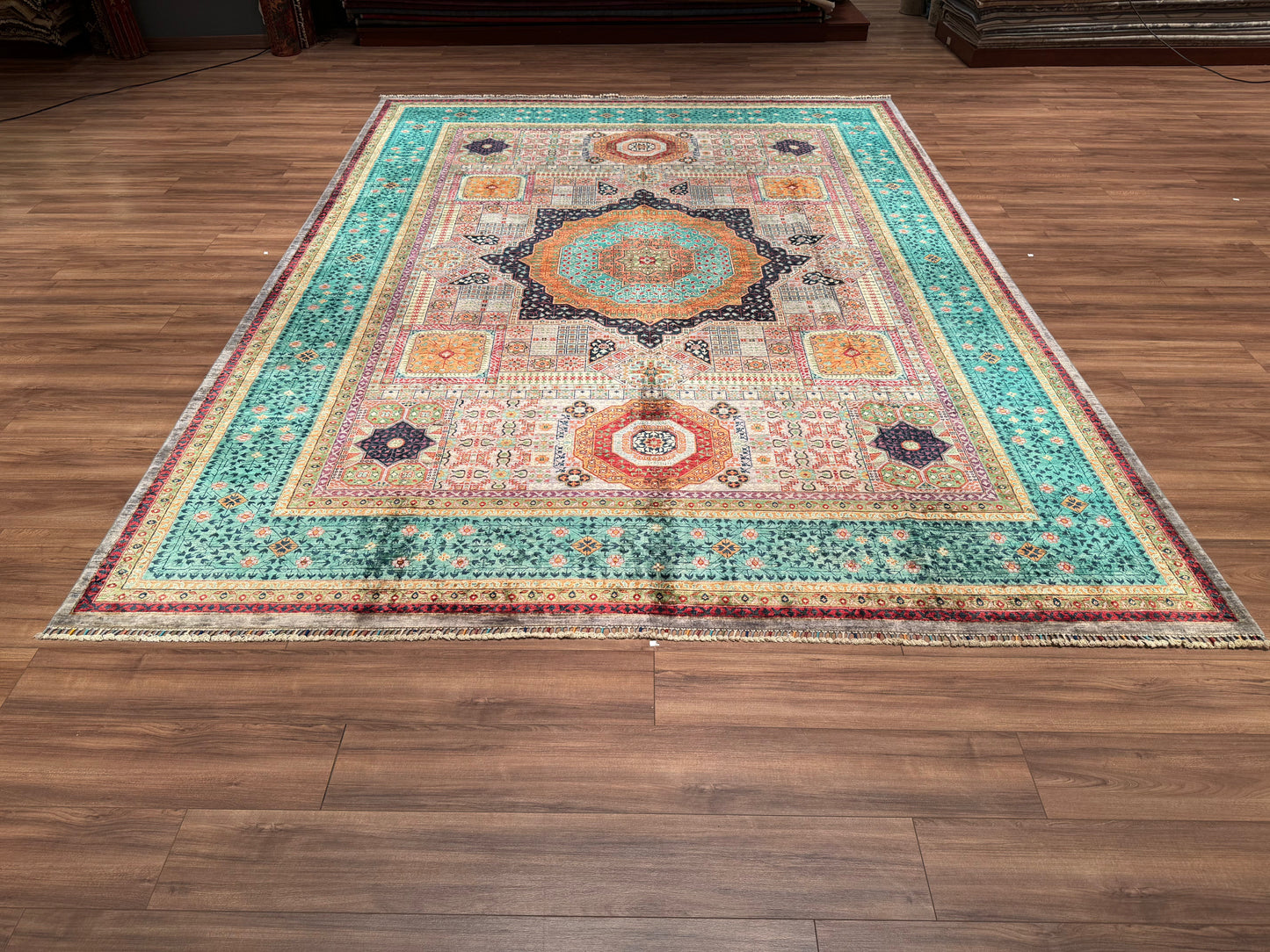 Mamluk Original Hand Woven Multi Vegetable Dyed Wool Carpet 275x376 10.34 Square Meters - 10x14 ft