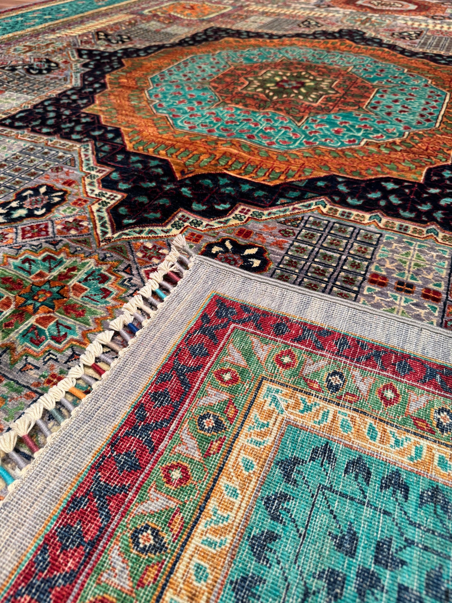 Mamluk Original Hand Woven Multi Vegetable Dyed Wool Carpet 275x376 10.34 Square Meters - 10x14 ft