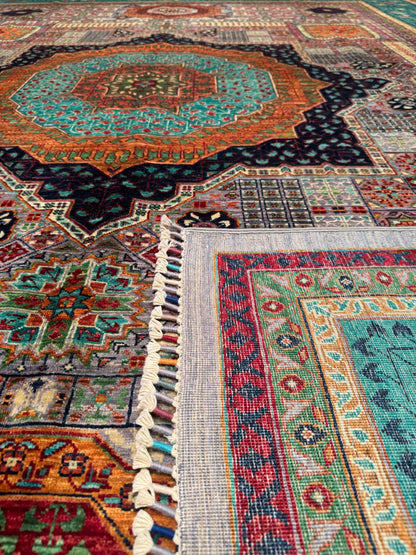 Mamluk Original Hand Woven Multi Vegetable Dyed Wool Carpet 275x376 10.34 Square Meters - 10x14 ft