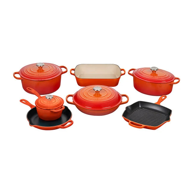Signature Enameled Cast Iron 11-Piece Ultimate Cookware Set