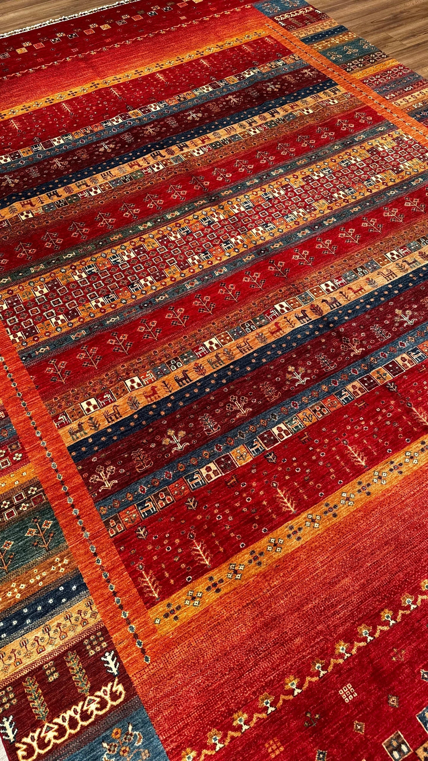 Khorjin Original Hand Woven Red Root Dye Wool Carpet