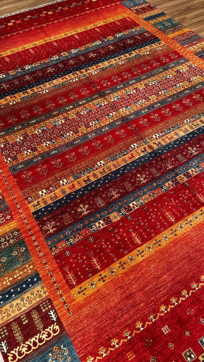Khorjin Original Hand Woven Red Root Dye Wool Carpet
