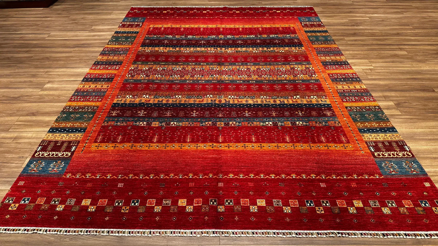 Khorjin Original Hand Woven Red Root Dye Wool Carpet