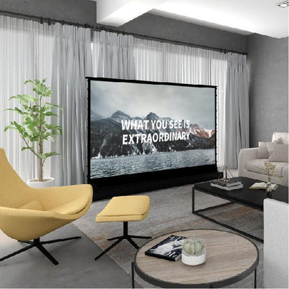 Electric Tension Floor Rising Projector Screen | 100 Inch Display