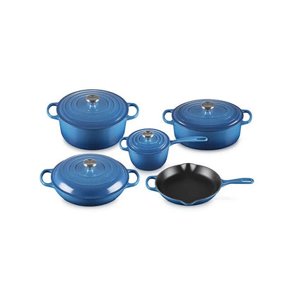 Signature Enameled Cast Iron 9-Piece Cookware Set
