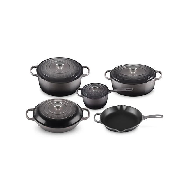 Signature Enameled Cast Iron 9-Piece Cookware Set