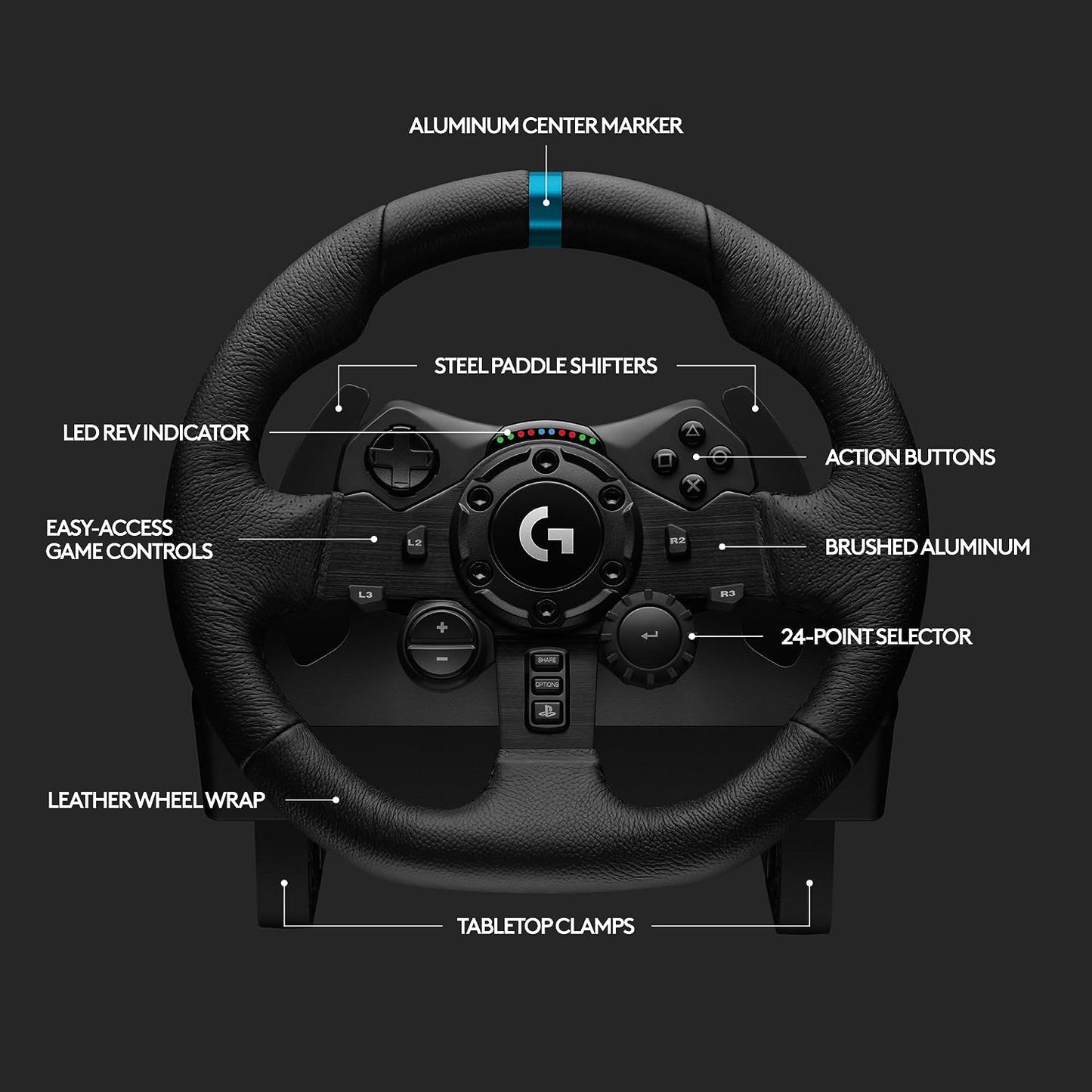 G923 Racing Wheel & Pedals for PS4, PS5 & PC - TRUEFORCE