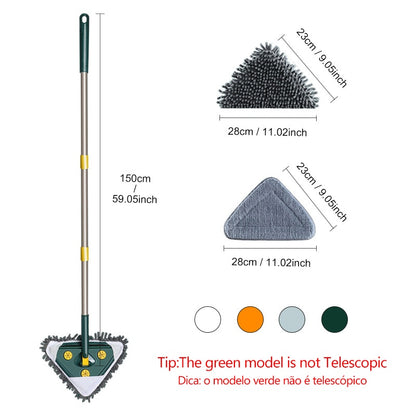Washing Glass Ceiling Car wash Cleaning Squeegee Kitchen Wall Flat Mop Windows Telescopic Wiper Brush With Chenille Triangle Mop