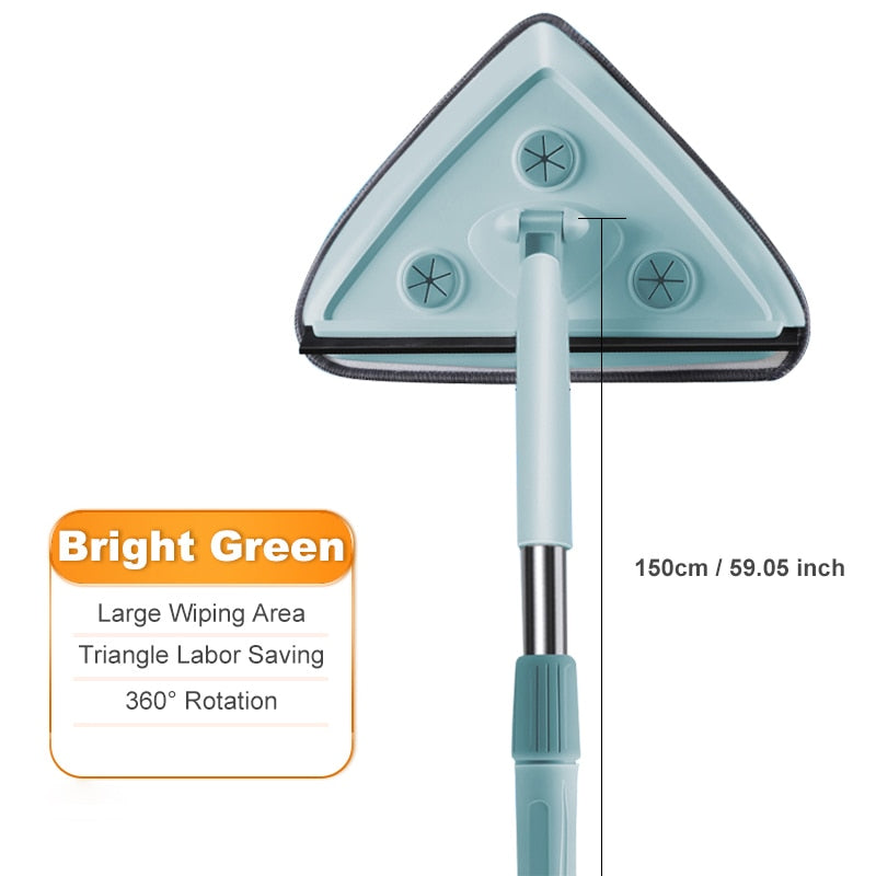 Washing Glass Ceiling Car wash Cleaning Squeegee Kitchen Wall Flat Mop Windows Telescopic Wiper Brush With Chenille Triangle Mop
