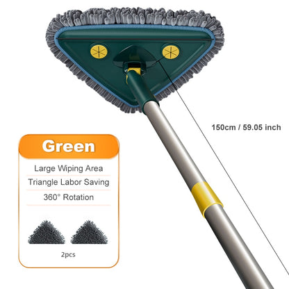 Washing Glass Ceiling Car wash Cleaning Squeegee Kitchen Wall Flat Mop Windows Telescopic Wiper Brush With Chenille Triangle Mop